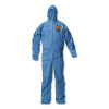 A20 Breathable Particle Protection Coveralls, Hood, X-Large, Blue, 24/Carton