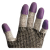G60 Purple Nitrile Cut-Resistant Gloves, En388: 4340, 9.06" Long, Medium (Size 8), Black/White, Pair