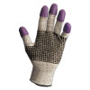 G60 Purple Nitrile Cut-Resistant Gloves, En388: 4340, 9.06" Long, Medium (Size 8), Black/White, Pair