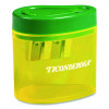 Two Hole Pencil Sharpener, 2 x 2 x 1.25, Green/Yellow
