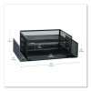 Metal Mesh Desktop Organizer Letter Tray, 6 Sections, Letter Size, 9.15 x 16.75 x 6, Black