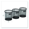 Metal Mesh Utensil Holder, 3.5" Dia x 3.7"h, Black, 3/Pack