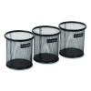 Metal Mesh Utensil Holder, 3.5" Dia x 3.7"h, Black, 3/Pack