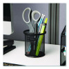 Metal Mesh Utensil Holder, 3.5" Dia x 3.7"h, Black, 3/Pack