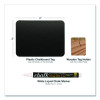 Tabletop Chalkboard Tag, Black Surface, Teak Wood Holder, 3 x 4, 6/Pack