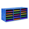 Classroom Collection Literature Sorter, 15 Sections, 28.5 x 12.37, Blue