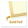 Award Certificates, 8.5 x 11, Ivory With Traditional Gold Border, 100/Pack