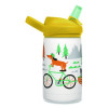 Eddy + Kids Water Bottle, Biking Dogs Design, 12 Oz, Multicolor