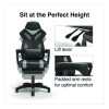 Vomax Bonded Leather Gaming Chair, Supports Up To 275 Lb, 18.5" To 22.2" Seat Height, Black/Gray Back/Seat, Black Base