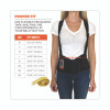 Proflex 1650 Economy Elastic Back Support Brace, X-Small, 20" To 25" Waist, Black