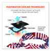 Chill-Its 6700 Cooling Bandana Polymer Tie Headband, One Size Fits Most, Stars And Stripes