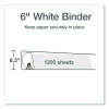 Xtralife Clearvue Non-Stick Slant-D Ring Binder, 3 Rings, 6" Capacity, 11 x 8.5, White