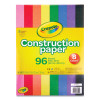 Construction Paper, 9 x 12, Assorted Colors, 96 Sheets/Pack