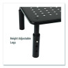 Adjustable Rectangular Monitor Stand, 14.5" x 9.25" x 4" To 5.5", Black, Supports 44 Lb, 2/Pack
