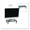 Adjustable Rectangular Monitor Stand, 14.5" x 9.25" x 4" To 5.5", Black, Supports 44 Lb, 2/Pack
