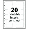 The Mighty Badge Name Badge Inserts, 1 X 3, Clear, Laser, 20/Sheet, 5 Sheets/Pack