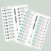 The Mighty Badge Name Badge Inserts, 1 X 3, Clear, Laser, 20/Sheet, 5 Sheets/Pack