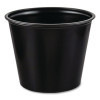 Portion Containers, 5.5 Oz, Plastic, Black, 250/Bag, 10 Bags/Carton