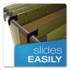 Surehook Reinforced Hanging Divider Folders, 1/5-Cut Tab, Expands 2", 1 Divider, 4 Fasteners, Letter Size, Green, 10/Box
