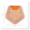 Anti-Splash Urinal Screen, Mango Mist Scent, Orange, 0.11 Oz, 10/Box