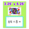 Division 0 To 12 Flash Cards, Grades 4 To 6, 3.25" x 5.25", Assorted Colors, 54 Cards
