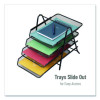 Tiered Metal Mesh Desk Tray Organizer, 4-Tier, Letter Size, 13.75 x 12 x 12.5, Black