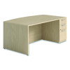 Alera Seville Series Bow Front Pedestal Desk, Right Pedestal, 70.87'' x 41.34'' x 29'', Maple