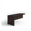 Alera Seville Series D-Top Peninsula With Modesty Panel, 30w x 72d, Mahogany