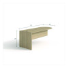 Alera Seville Series D-Top Peninsula With Modesty Panel, 30w x 72d, Oak