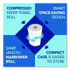 Essential 100% Recycled Fiber Hard Roll Towel, 1-Ply, 8" x 800 Ft, 1.5" Core, Brown, 6 Rolls/Carton