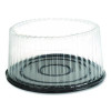 Bakery Containers, 8" Cake, 9.7" Diameter x 5" h, Black/Clear, 100/Carton