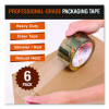Pro-Grade Packaging Tape, 3" Core, 1.88" x 54.6 Yds, Clear, 6/Pack