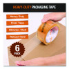 Heavy-Duty Packaging Tape, 3" Core, 1.88" x 54.6 Yds, Clear, 6/Pack