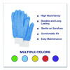 Microfiber Dusting Gloves, Blue With White Cuffs, 2 Gloves