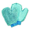 Chenille Scrubbing Mitts, Blue, 2 Mitts