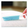 Rubber Broom And Handheld Brush,11.75 x 50 Plastic Handle, White/Blue