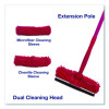 Window Cleaner Set, With Cleaning Heads, 11", 49" Plastic Handle, Raspberry