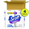 1000 Bathroom Tissue, Septic Safe, 1-Ply, White, 1,000 Sheets/Roll, 4 Rolls/Pack, 12 Packs/Carton