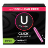 U By Kotex Click Compact Tampons, Super Absorbency, 32/Pack