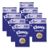 Ultra Soft Facial Tissue, 3-Ply, White, 120 Sheets/Box, 4 Boxes/Pack, 8 Packs/Carton