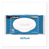 Fresh Care Flushable Cleansing Cloths, 1-Ply, 3.75 x 5.5, White, 42/Pack