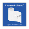 Choose-A-Sheet Kitchen Roll Paper Towels, Double-Roll, 1-Ply, 6.5 x 11, White, 102 Sheets/Roll, 12 Rolls/Pack