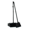 Duo-Pan Upright Dust Pan And Broom, 11.8w x 36h, 24.5" Handle, Plastic, Black