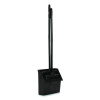 Duo-Pan Upright Dust Pan And Broom, 11.8 x 36, 24.5" Handle, Plastic, Black