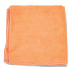 Microworks Microfiber Towels, 16 x 16, Orange, Dozen