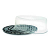 Bakery Containers, 9" Cake Container, 11.2" Diameter x 3.5" h, Black/Clear, 50/Carton
