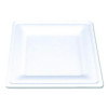 Champware Molded Fiber Tableware, Square Molded Fiber Plate, 8" x 8", White, 125 Plates/Sleeve, 4 Sleeves/Carton
