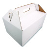 Carryout Barn Boxes, Large Corugated, 12 x 18 x 9, White/Kraft, 25/Carton