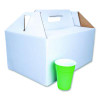 Carryout Barn Boxes, Large Corugated, 12 x 18 x 9, White/Kraft, 25/Carton