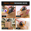 Tape Dispenser With Tape, 3" Core, Polypropylene, Gray/Orange, 1 Dispenser, 2 Rolls